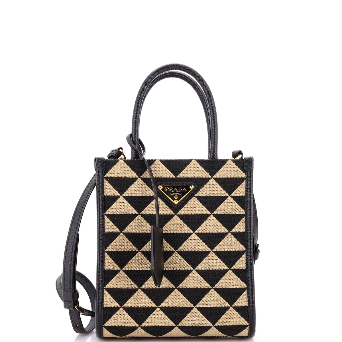 Prada PRADA Symbole Shopper Tote Jacquard Mini