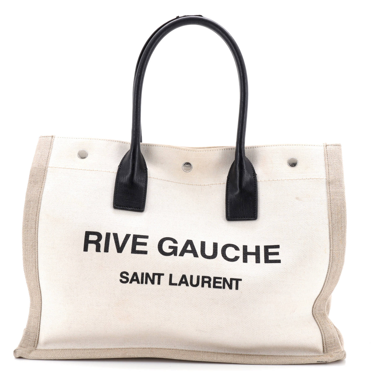 Saint Laurent Rive Gauche Shopper Tote Canvas Small
