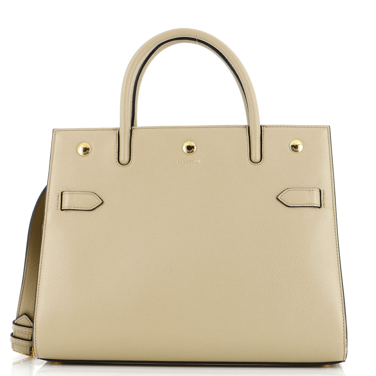 Burberry Title Top Handle Bag Leather Medium