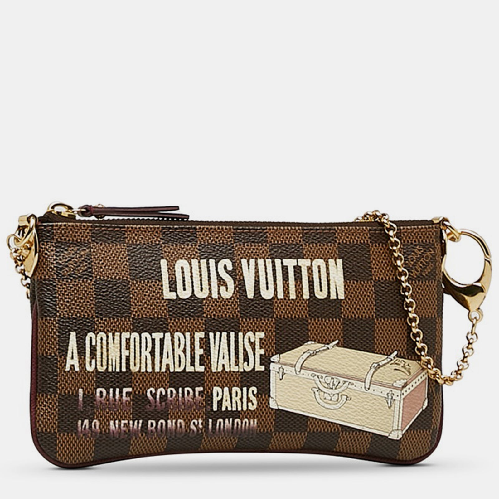 Louis Vuitton Braunes Canvas Damier Ebene Milla MM