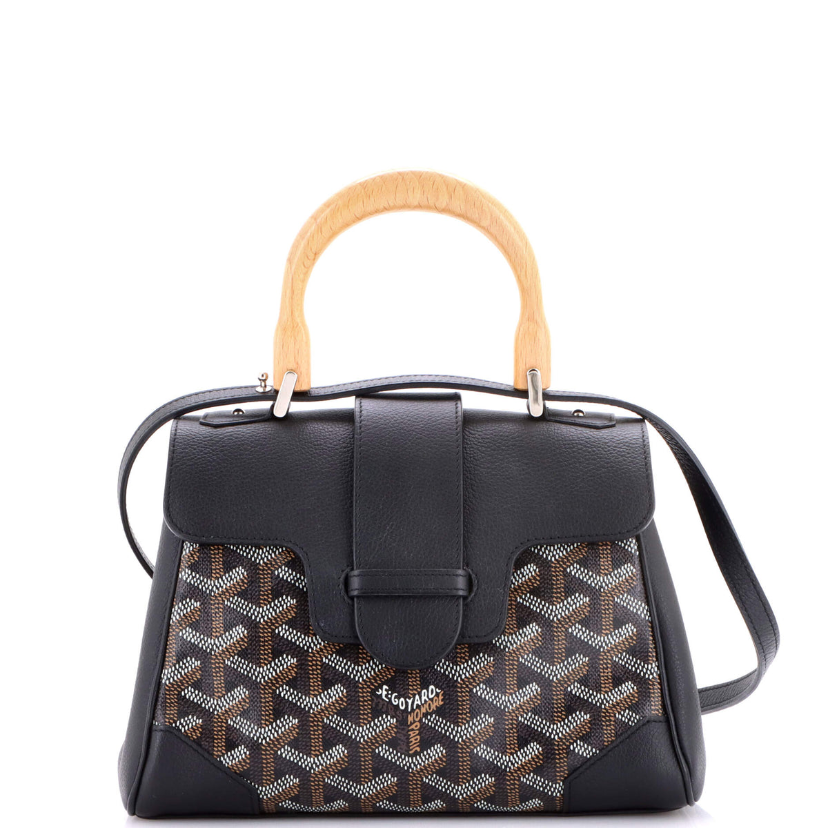 Goyard GOYARD Saigon Top Handle Bag Coated Canvas with Leather Mini