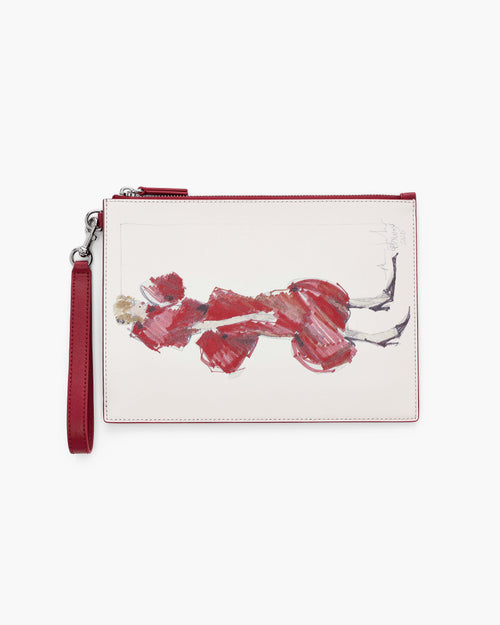Marc Jacobs The Runway Illustration Wristlet in True Red