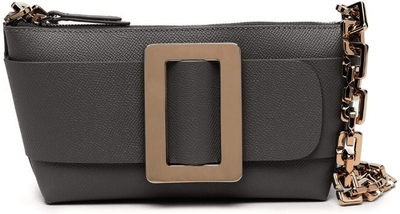 Damen Buckle Pouchette Epsom Leder Handtasche in Schwarz | Größe UNI | BUCKLEPOUCHETTEEPSOMCS Farbe CSDBLACK