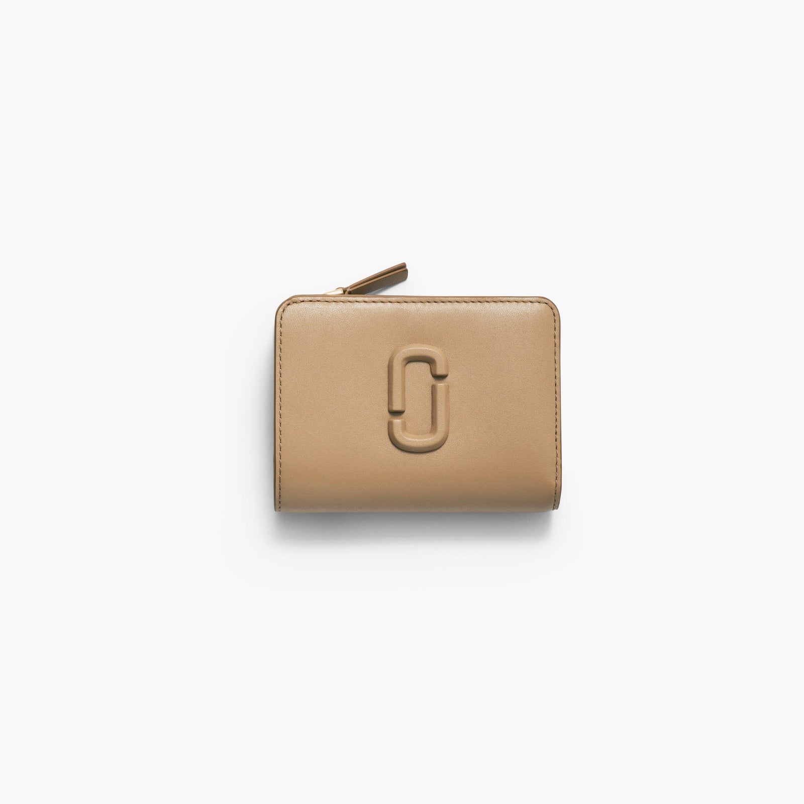 Marc Jacobs The Covered J Marc Mini Compact Wallet in Camel