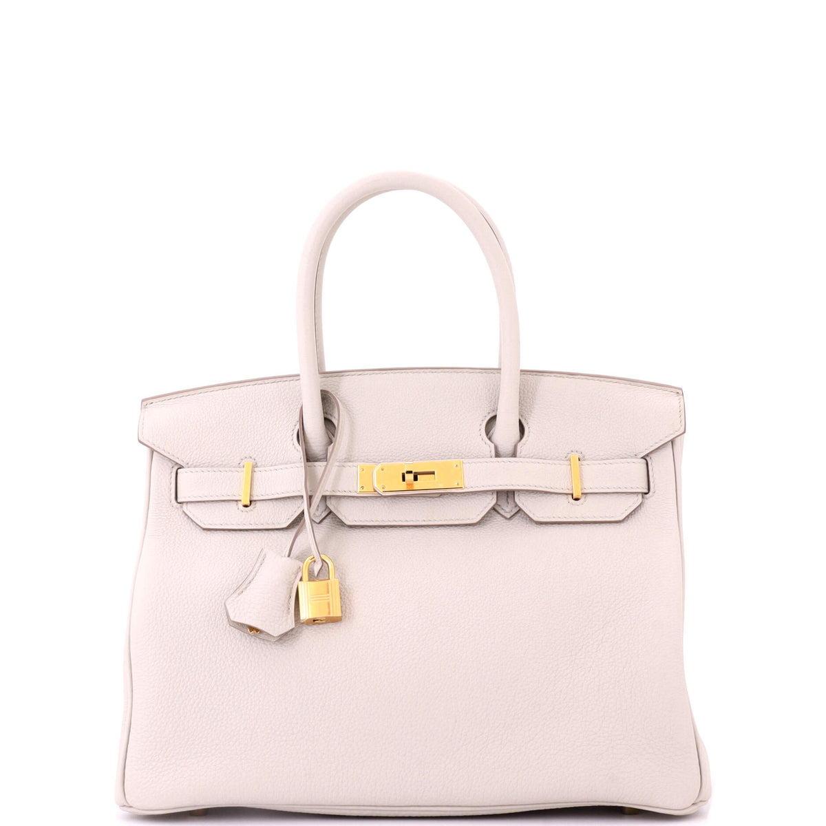 Herm?s Birkin Handbag Light Togo with Gold Hardware 30