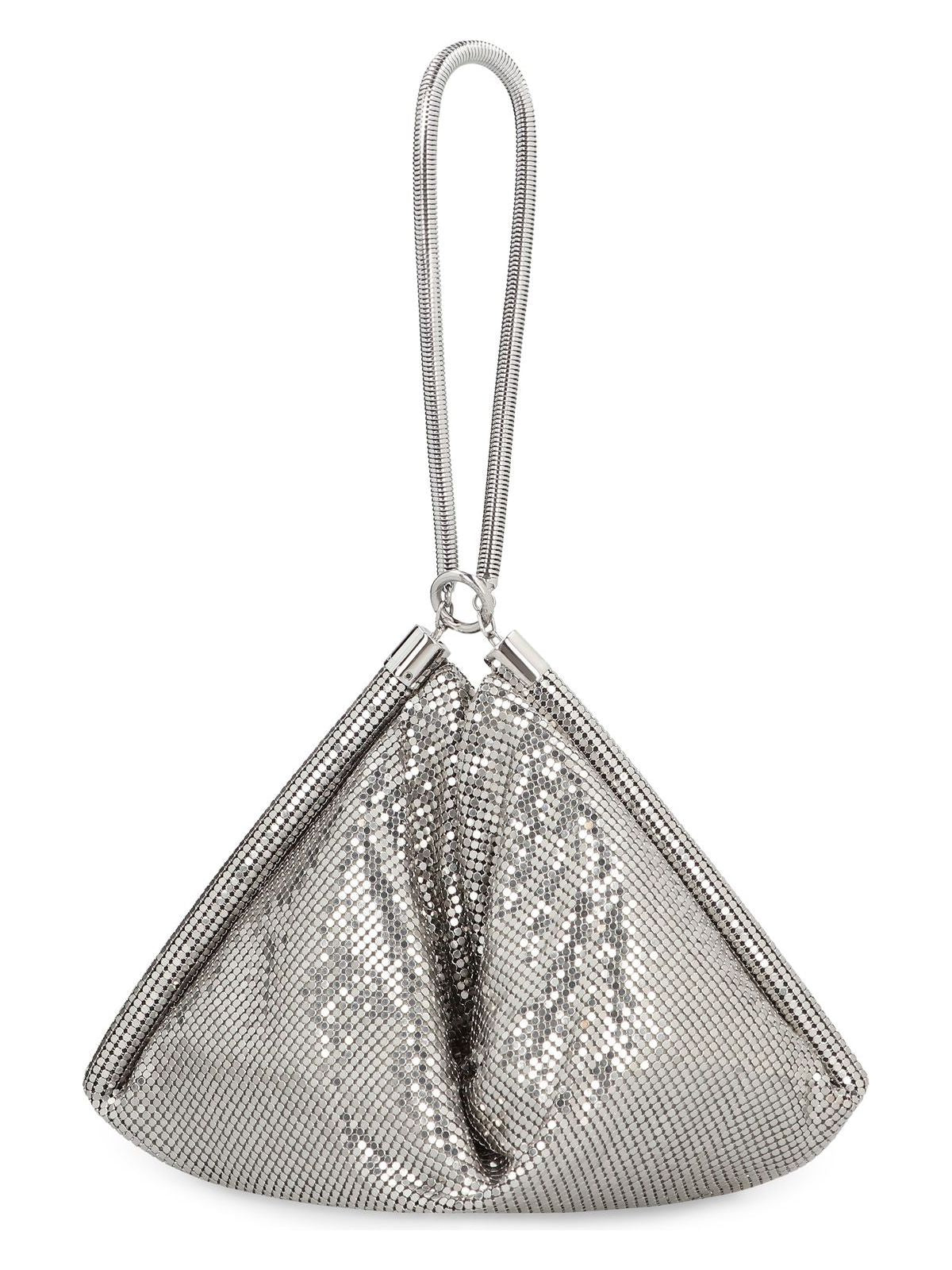 Rabanne Women's Pixel Tubesmall Hobo Bag in Silver | 23HSS0372MET500
