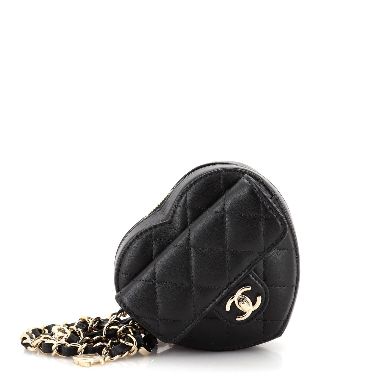 Chanel CHANEL CC in Love Heart Belt Bag Quilted Lambskin