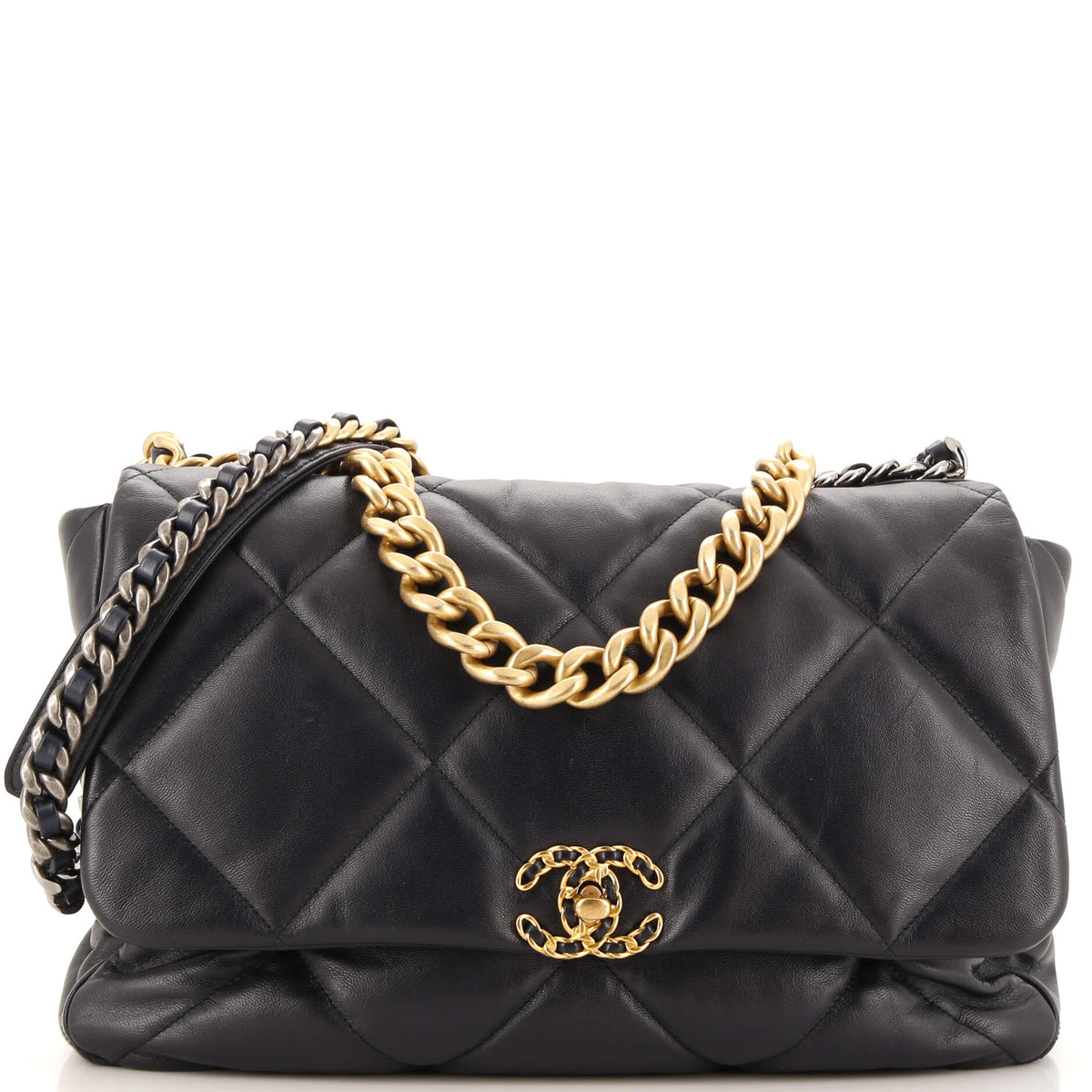 Chanel CHANEL 19 Flap Bag Quilted Leather Maxi
