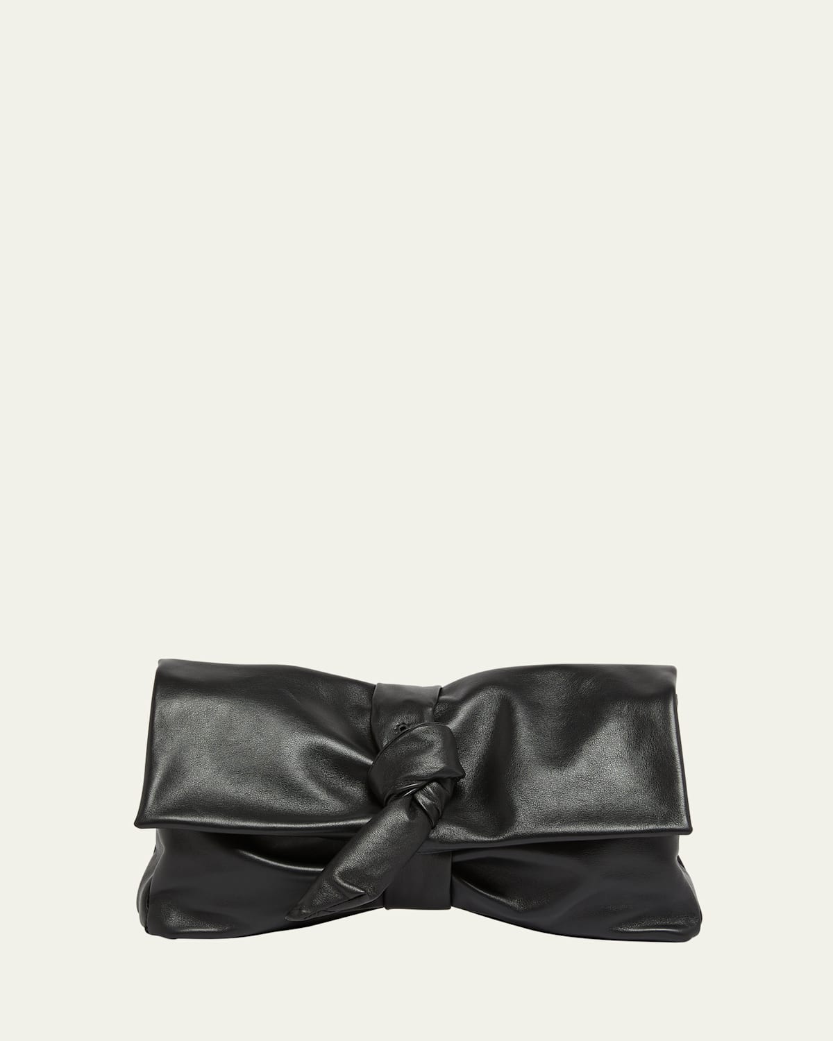 Dries Van Noten Leather Knot Clutch Bag