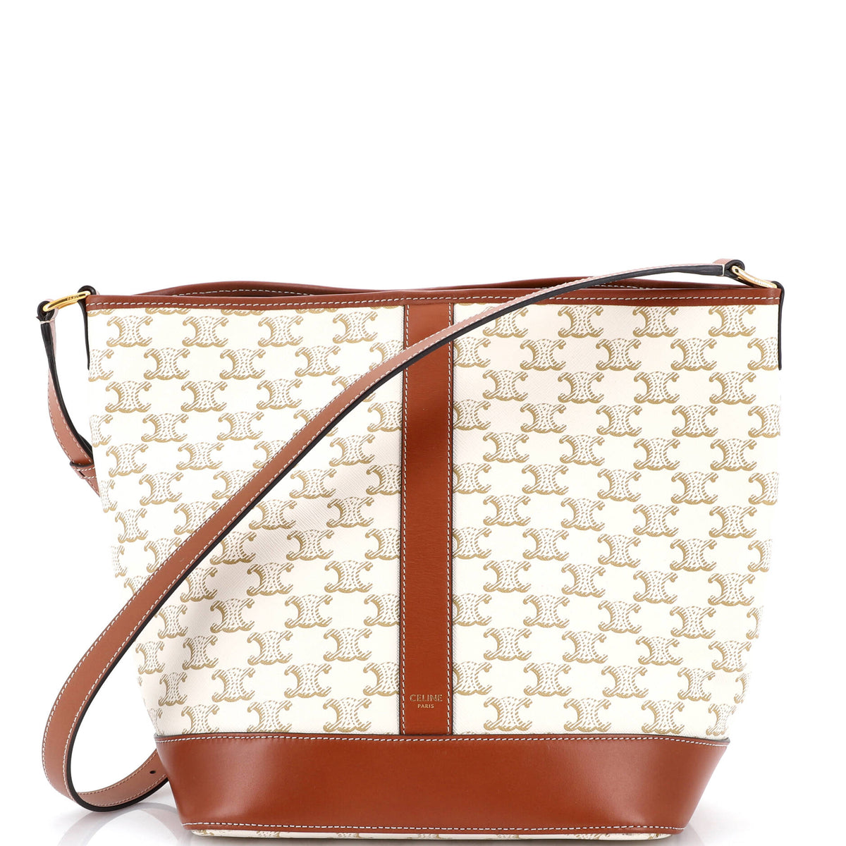 Celine CELINE Bucket Bag Triomphe Coated Canvas Medium