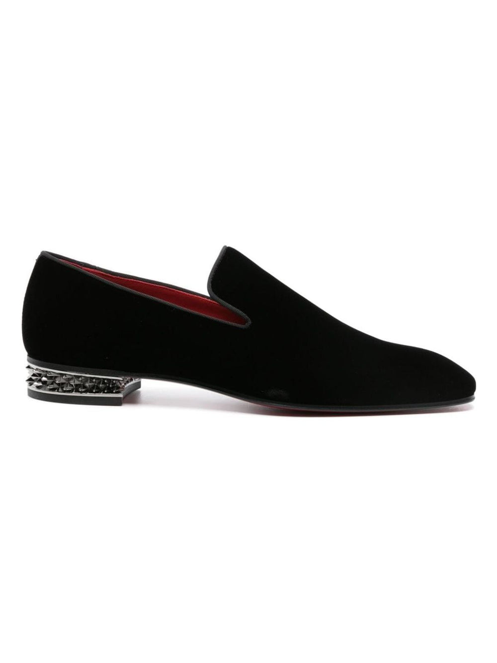 Men's Velvet Grosgrain Ribbon Trim Low Stacked Shoes in Black | Size 40 | 1240152DANDYROCKSJ323