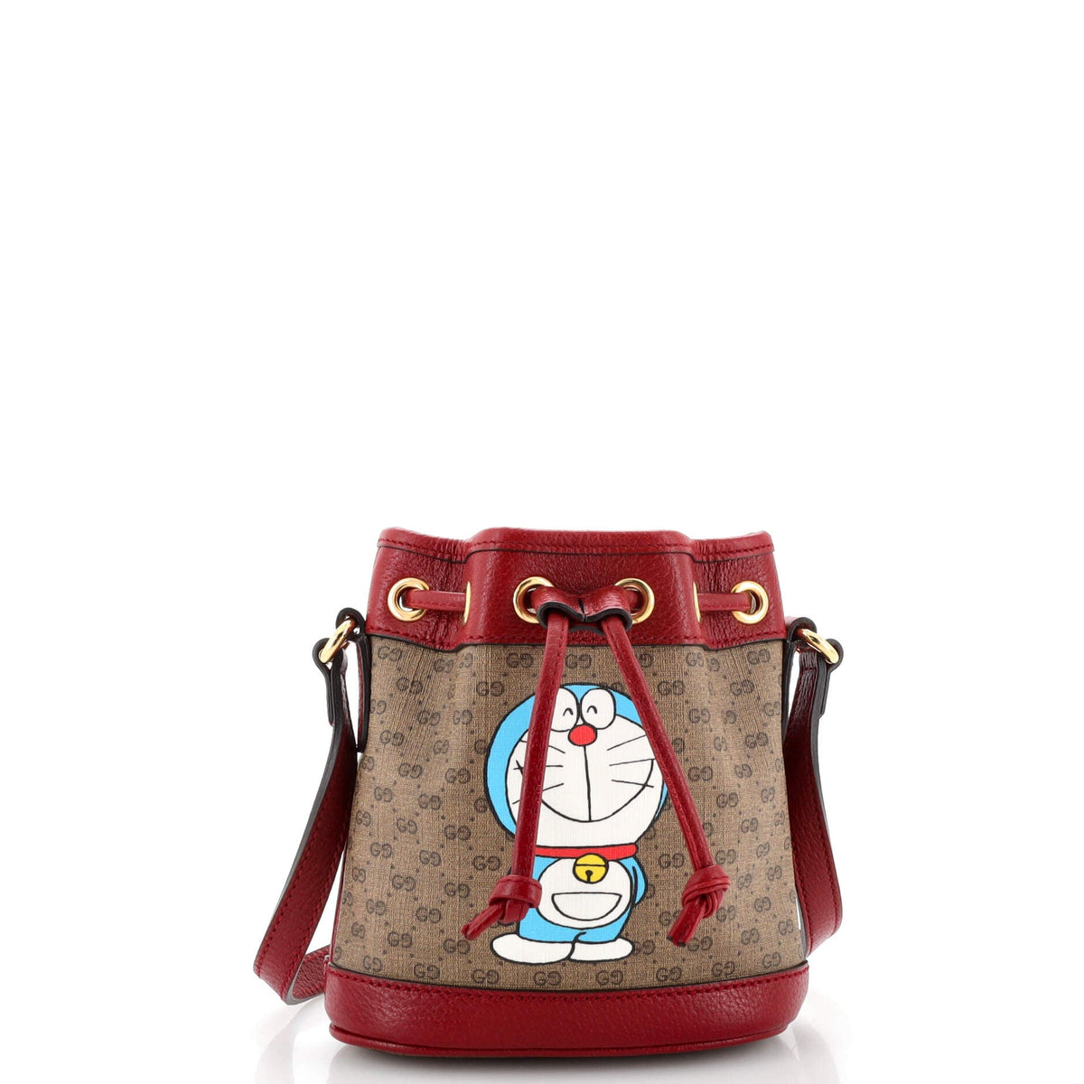 Gucci GUCCI Doraemon Bucket Bag Printed Mini GG Coated Canvas Mini
