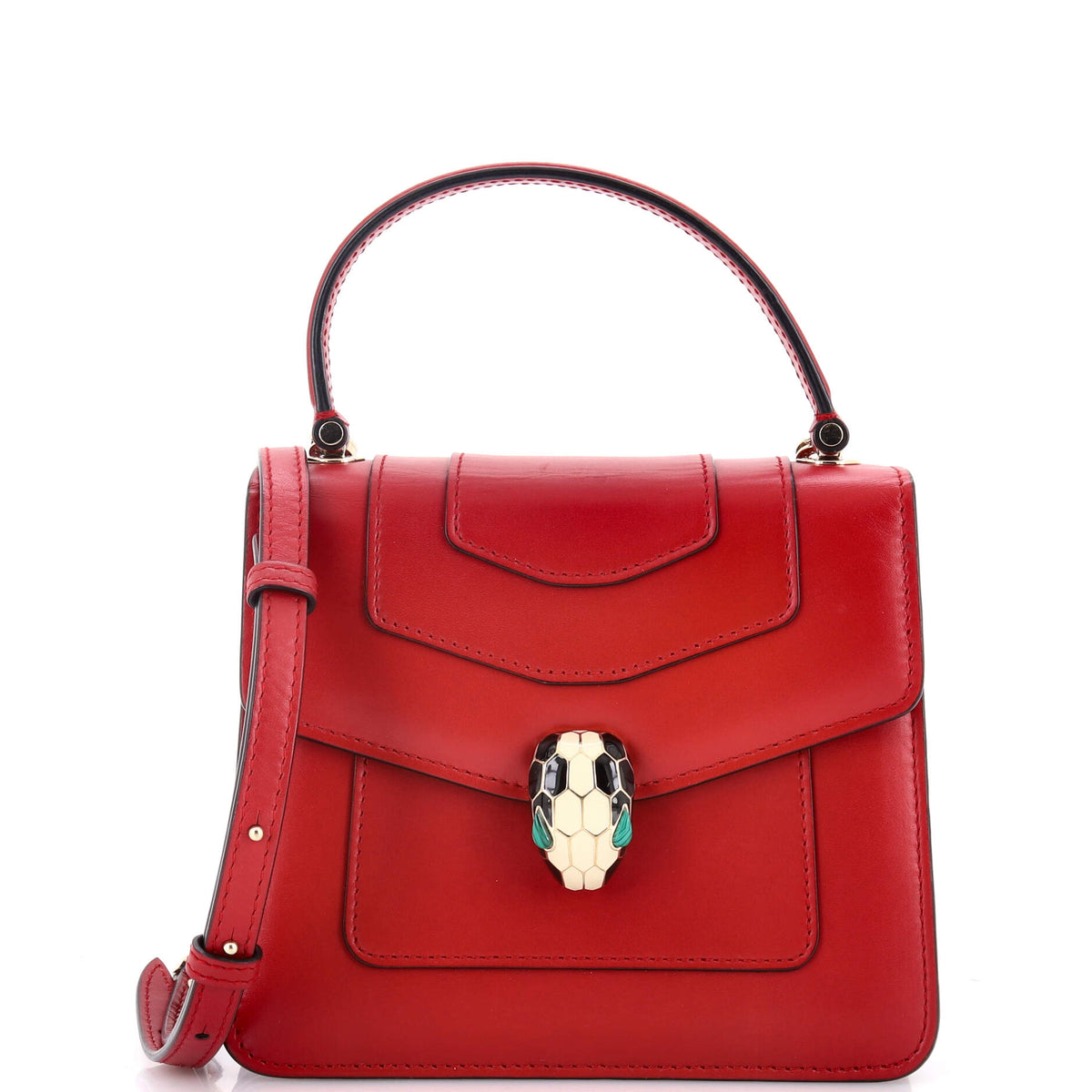 Bvlgari BVLGARI Serpenti Forever Top Handle Bag Leather Small