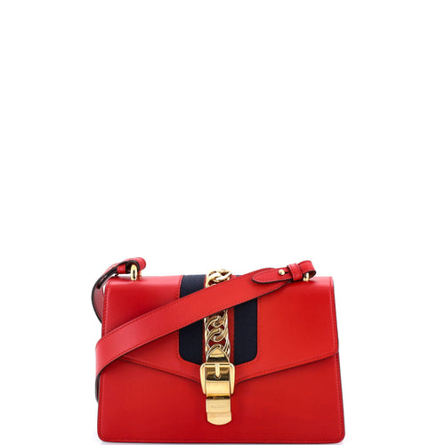GUCCI Sylvie Shoulder Bag Leather Small
