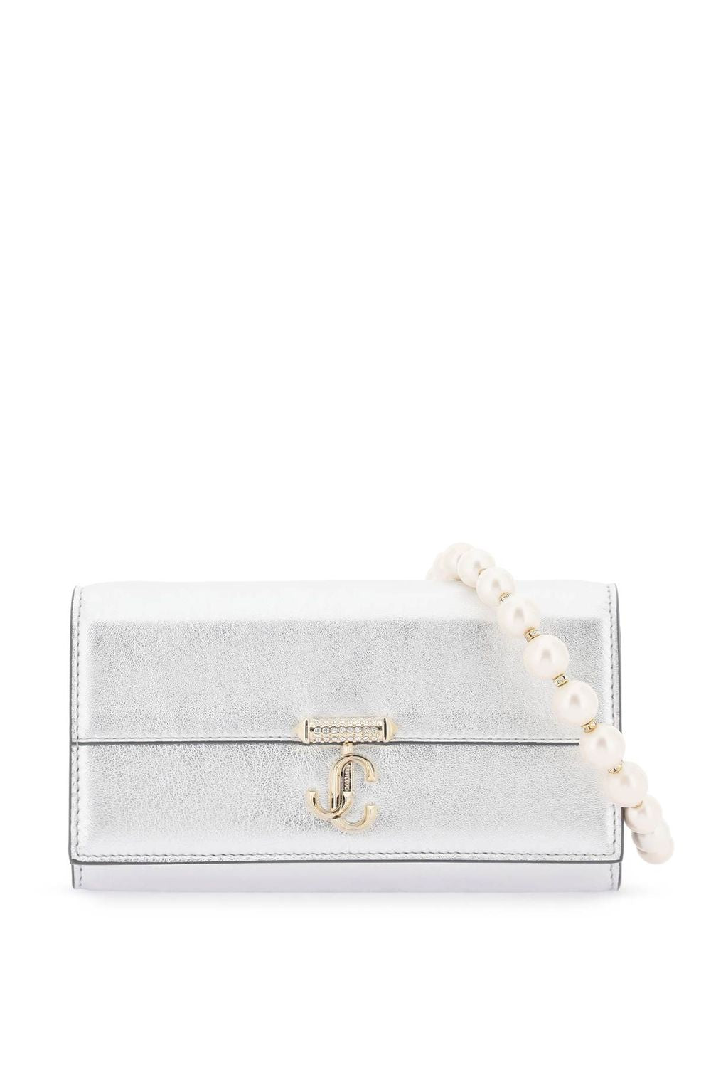 Jimmy Choo Women's Mini Avenue Shoulder Bag in Argento | AVENUEWALLETCHAINAWI