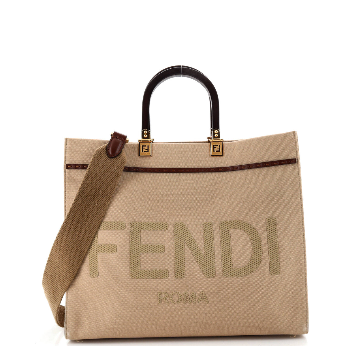 Fendi FENDI Sunshine Shopper Tote Canvas Medium