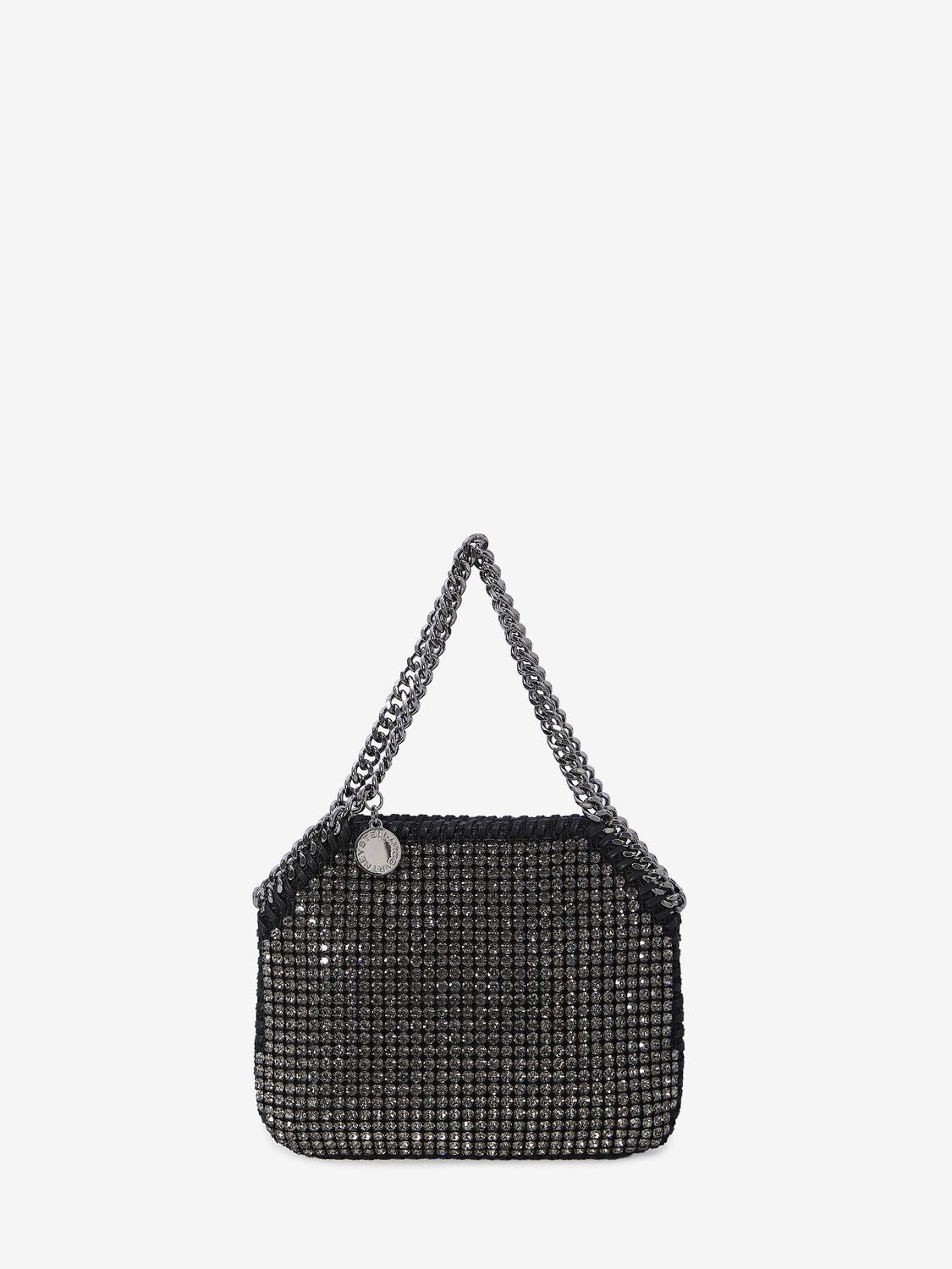 Stella Mccartney Women's Falabella Crystal Mesh Mini Tote Bag in Black | 700109WP0461