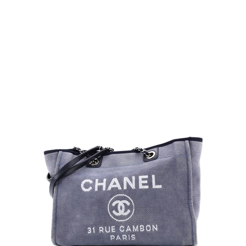CHANEL Deauville Tote Canvas Small