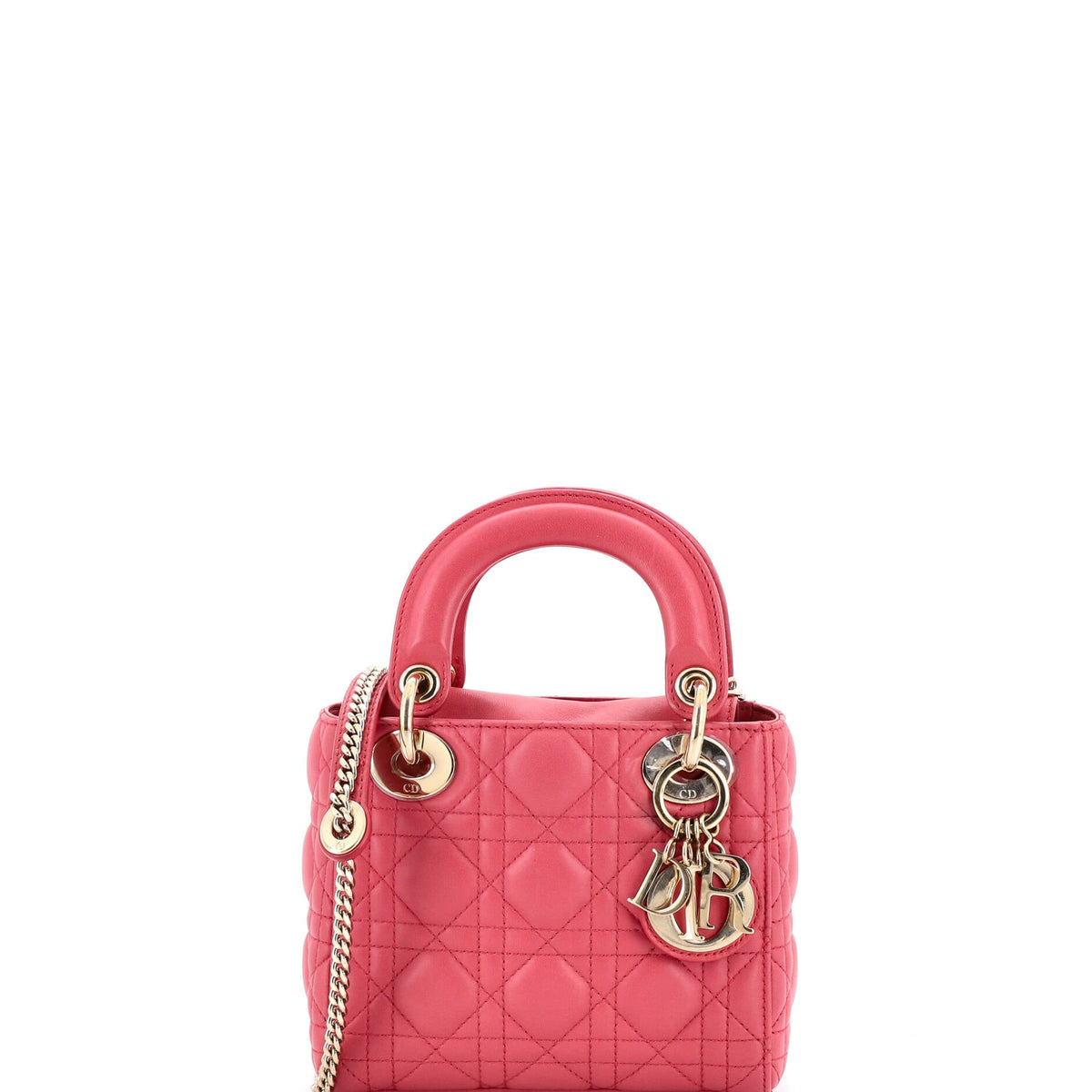 Christian Dior Lady Dior Chain Bag Cannage Quilt Lambskin Mini
