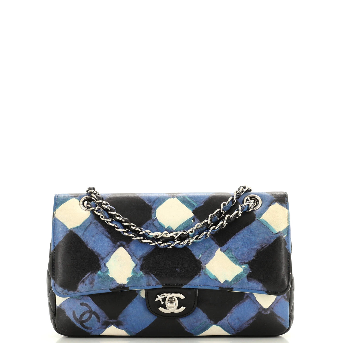Chanel CHANEL Airlines Classic Double Flap Bag Printed Lambskin Medium