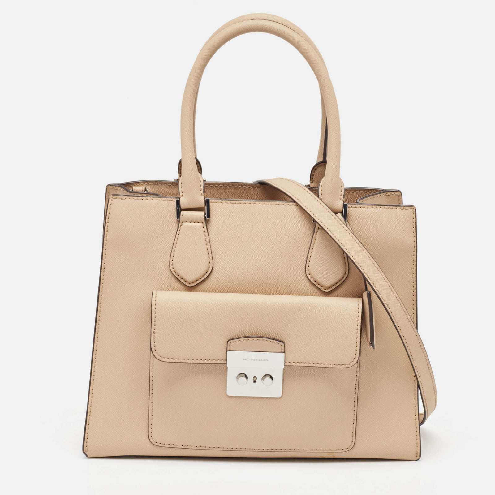 Michael Kors Beige Leather Bridgette Tote