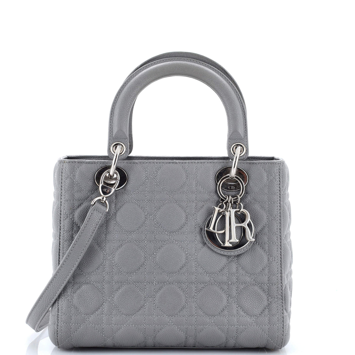 Christian Dior Lady Dior Bag Cannage Quilt Grained Calfskin Medium