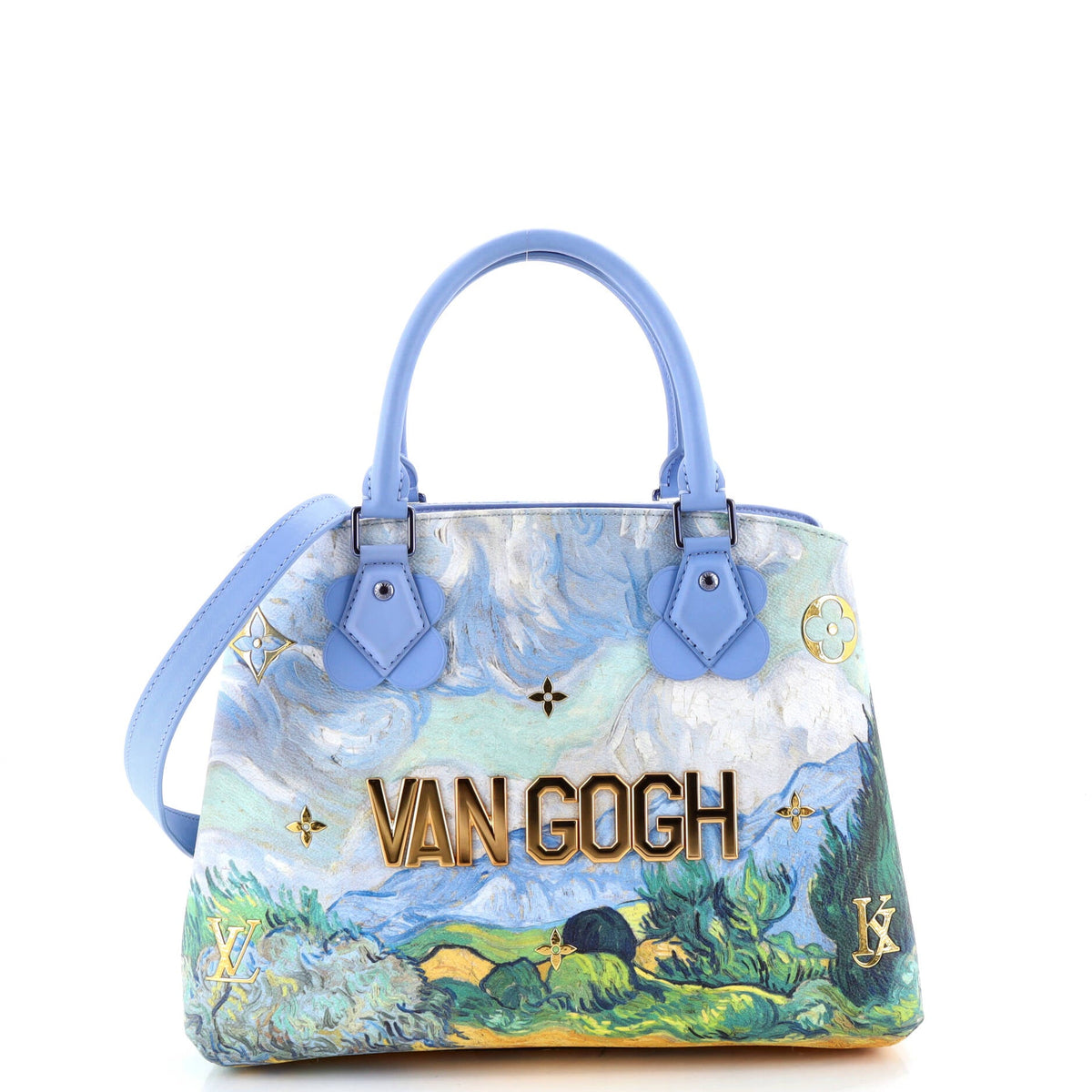 Louis Vuitton Montaigne Handbag Limited Edition Jeff Koons Van Gogh Print Canvas MM