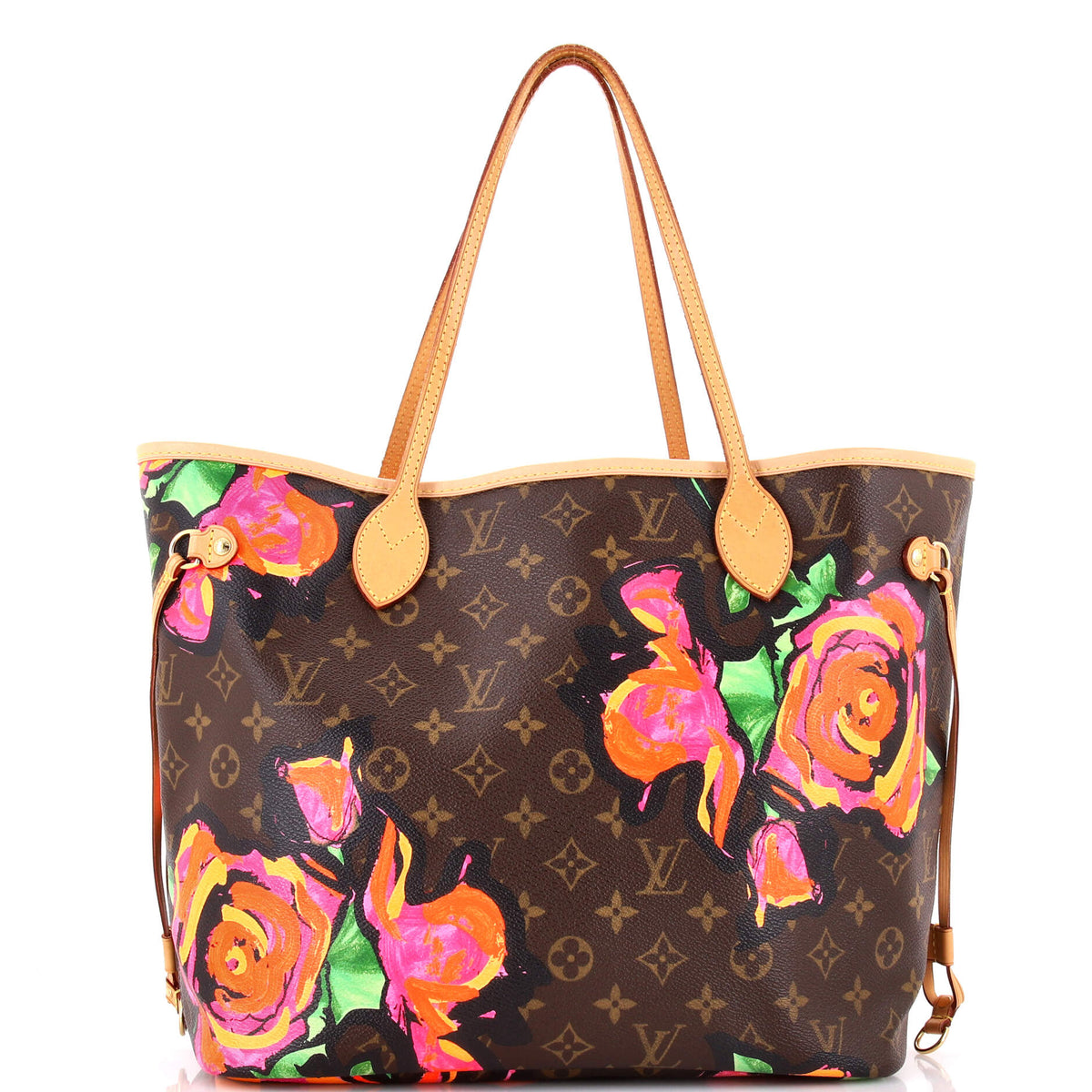 Louis Vuitton Neverfull Tote Limited Edition Monogram Roses MM