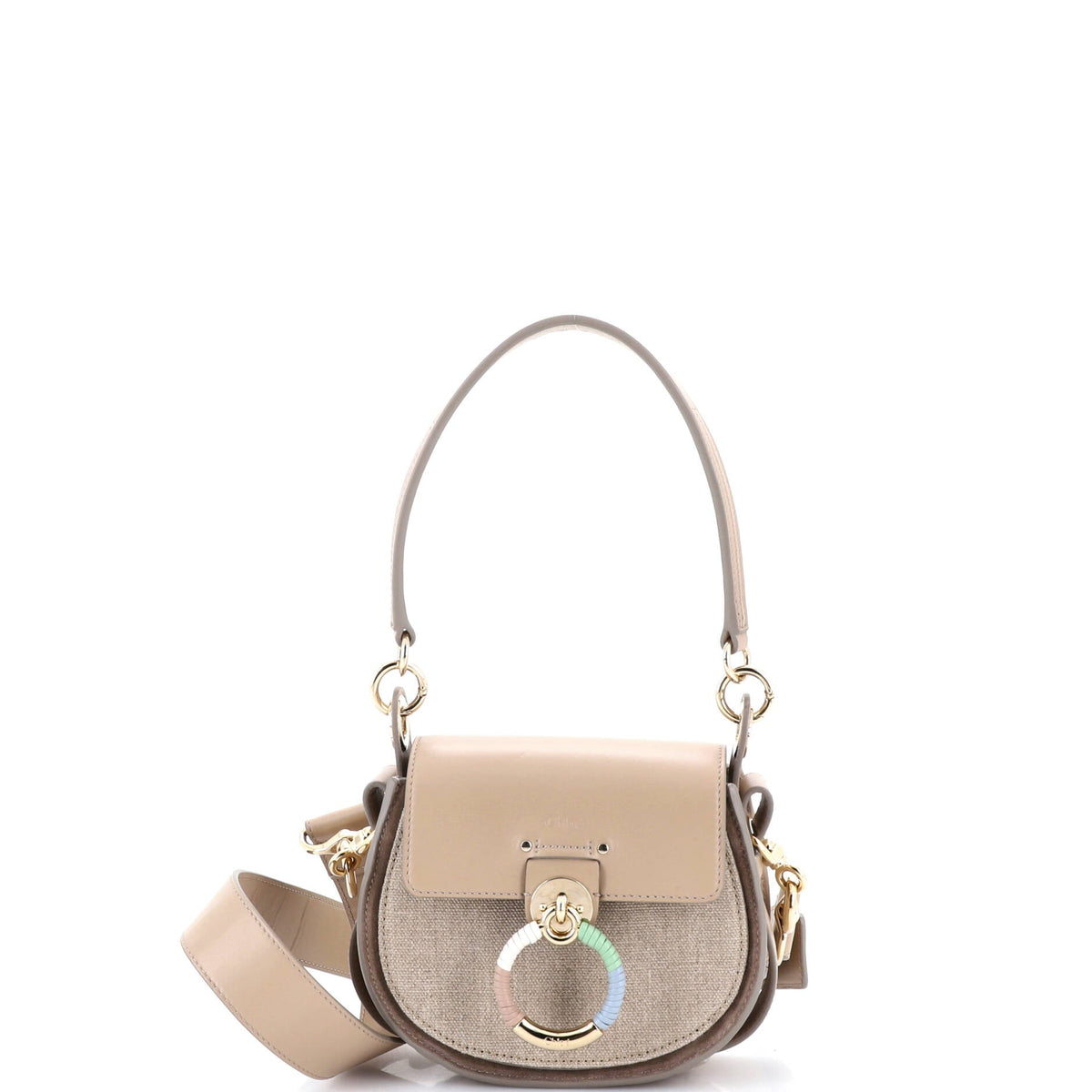 Chloe CHLOE Tess Bag Linen and Leather Small