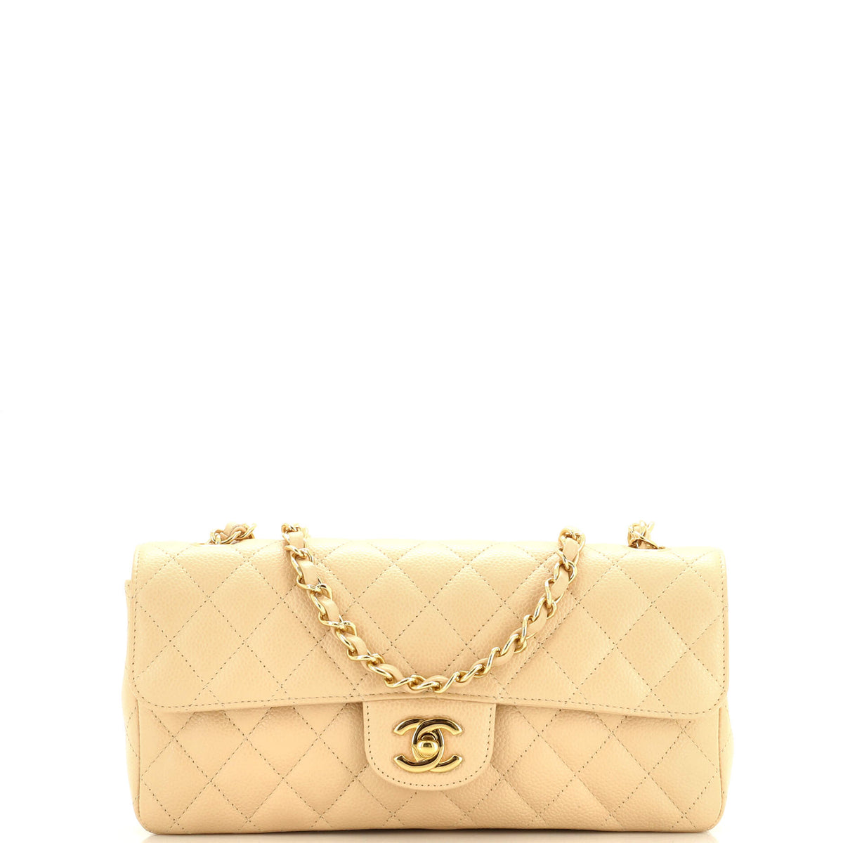 Chanel CHANEL Classic Single Flap Bag Quilted Caviar East West