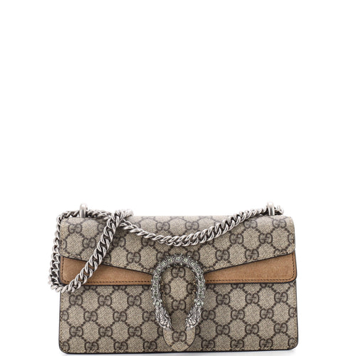 GUCCI Dionysus Bag GG Coated Canvas with Crystal Embellished Metal Small