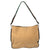 Khaki Brown Canvas and Leather Trim Web Detail Hobo