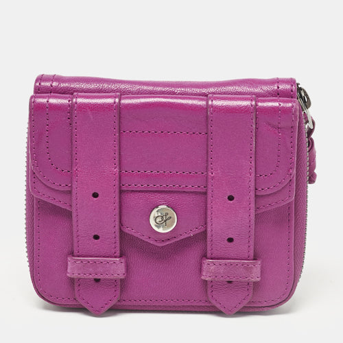 Magenta Leather PS1 Compact Wallet