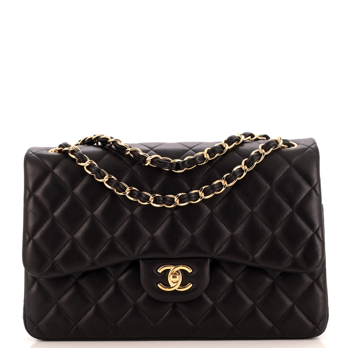 Chanel CHANEL Classic Double Flap Bag Quilted Lambskin Jumbo