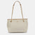 DKNY Ivory Leather Top Zip Chain Tote