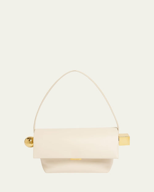 Le Rond Carre Leather Shoulder Bag