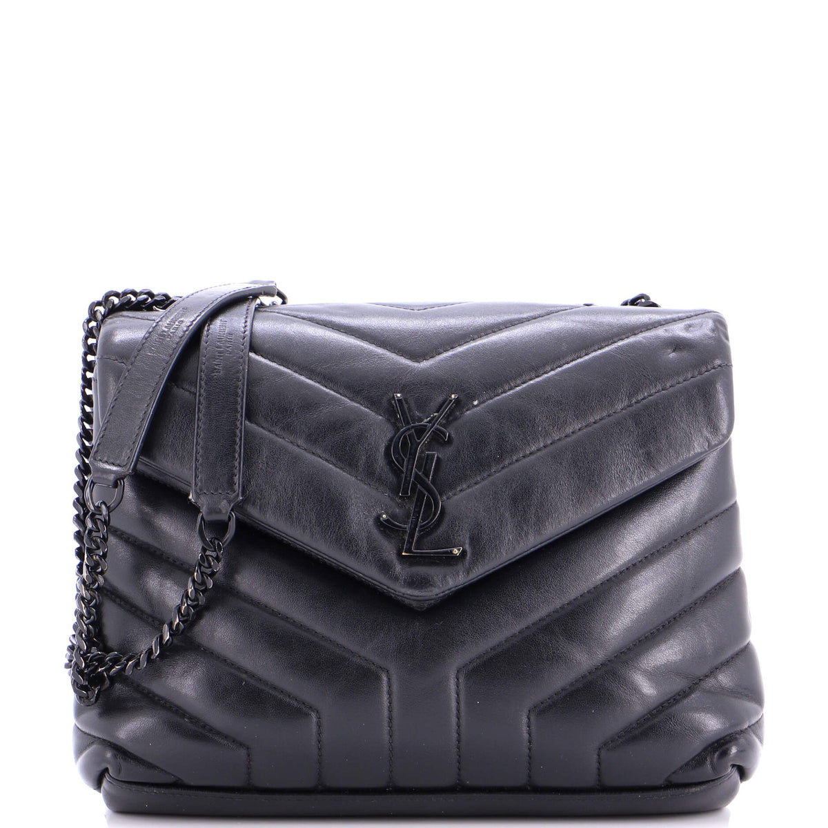 Saint Laurent Loulou Shoulder Bag Matelasse Chevron Leather Small