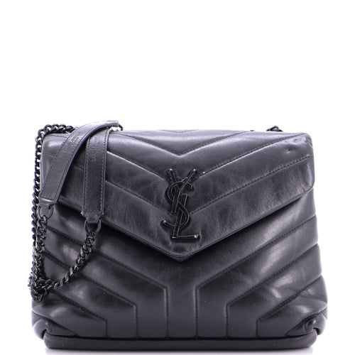 Loulou Shoulder Bag Matelasse Chevron Leather Small