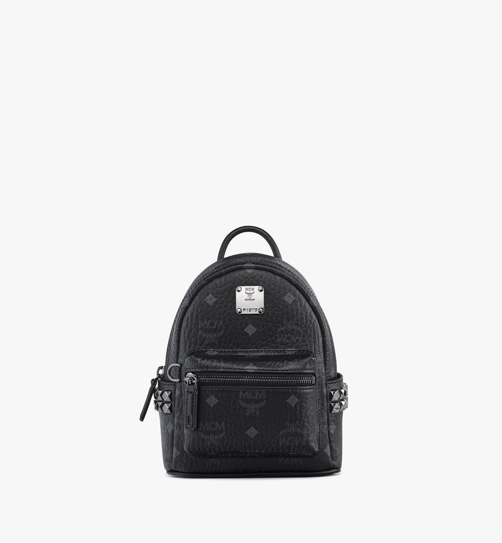 MCM Stark Bebe Boo Side Studs Backpack In Visetos