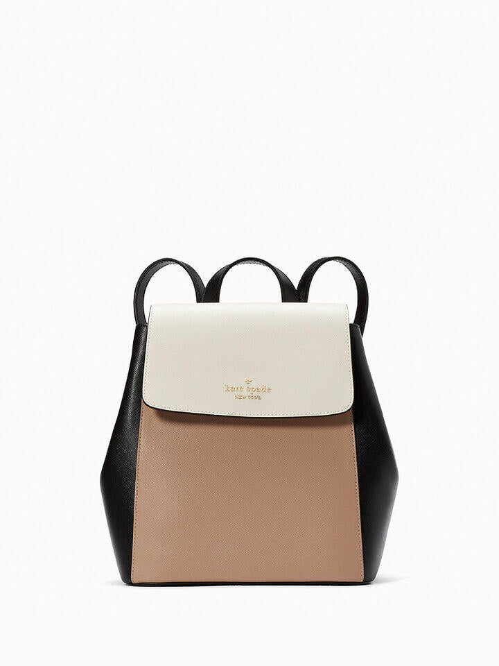 Kate Spade Au Madison Colorblock Saffiano Leather Flap Backpack