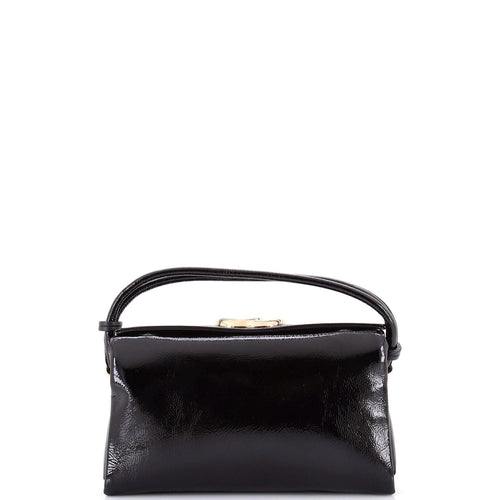 GUCCI Double G Top Handle Bag Patent Medium