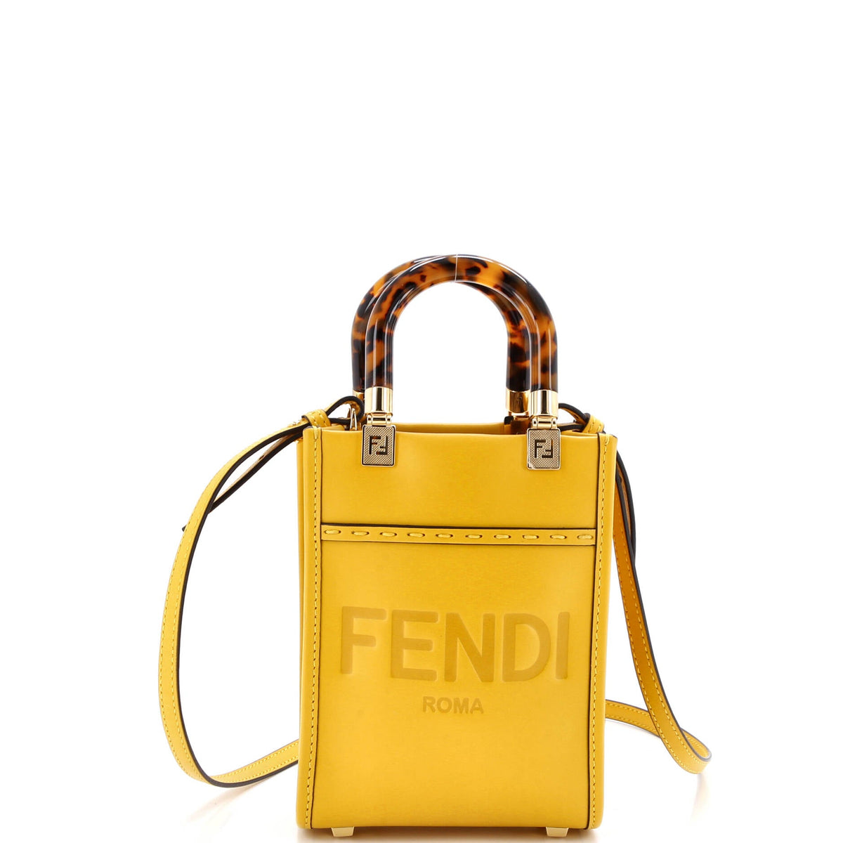 Fendi FENDI Sunshine Shopper Tote Leather Mini