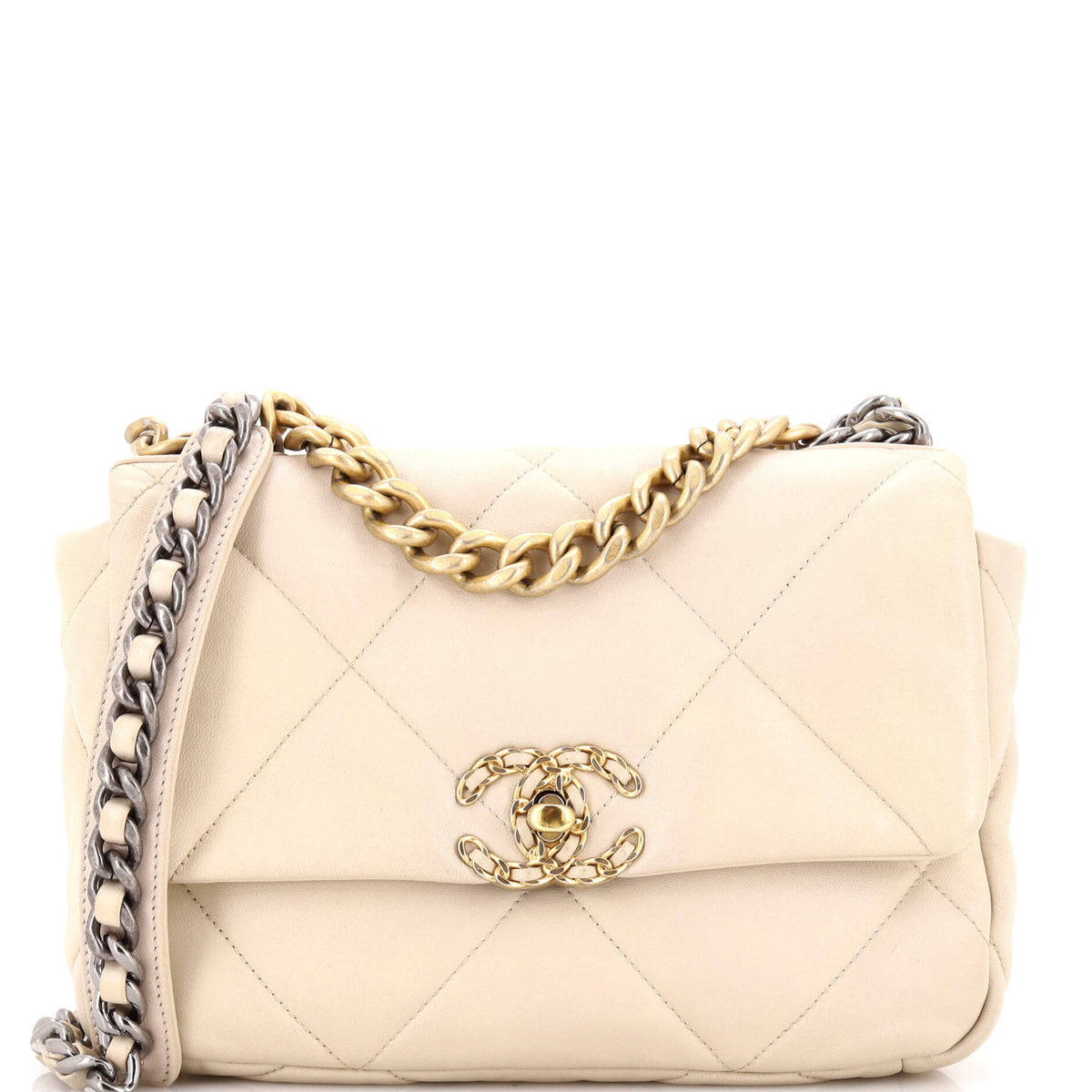 Chanel CHANEL 19 Flap Bag Quilted Leather Medium