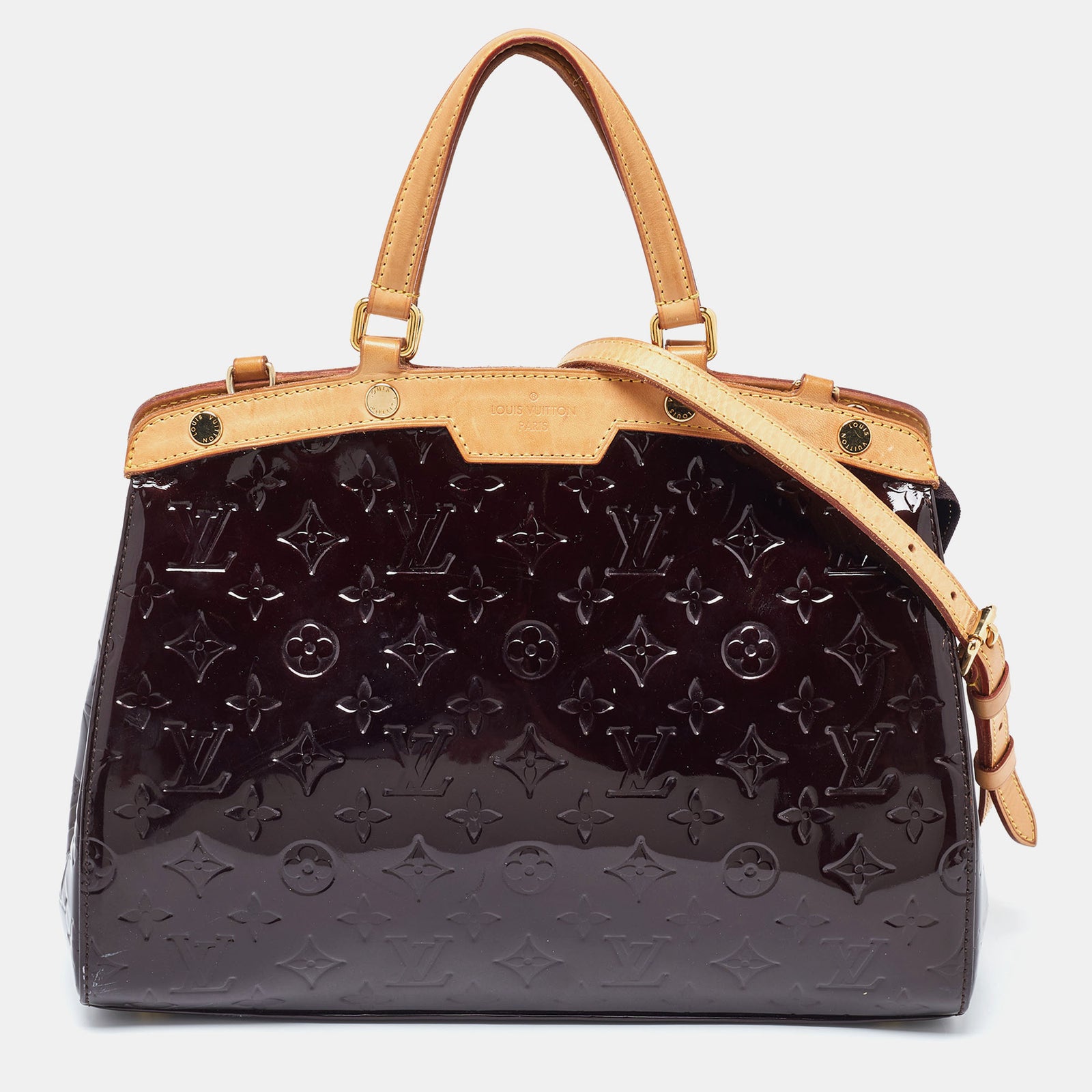 Louis Vuitton Amarante-Monogramm-Vernis-Brea-MM-Tasche