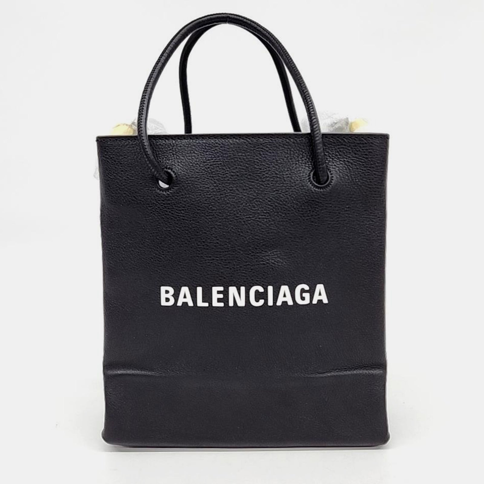 Balenciaga Black Leather XXS Shopping Tote Bag