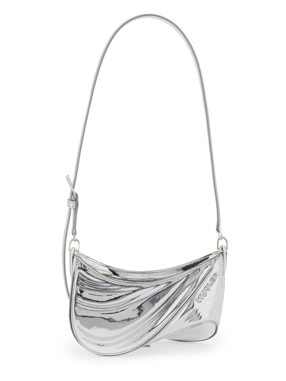 Women's Small Spiral Curve 01 Bag in Silver | 24P10SA0038687