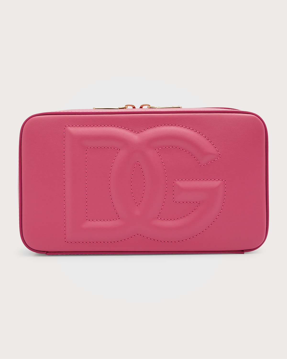 Boss DG Logo Zip Leather Clutch Bag