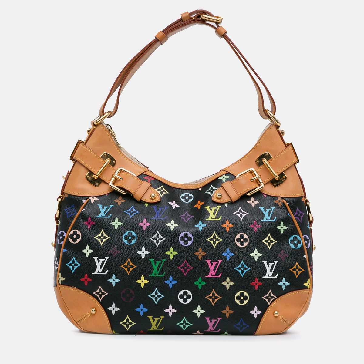 Louis Vuitton Black Monogram Multicolore Canvas Greta Shoulder Bag