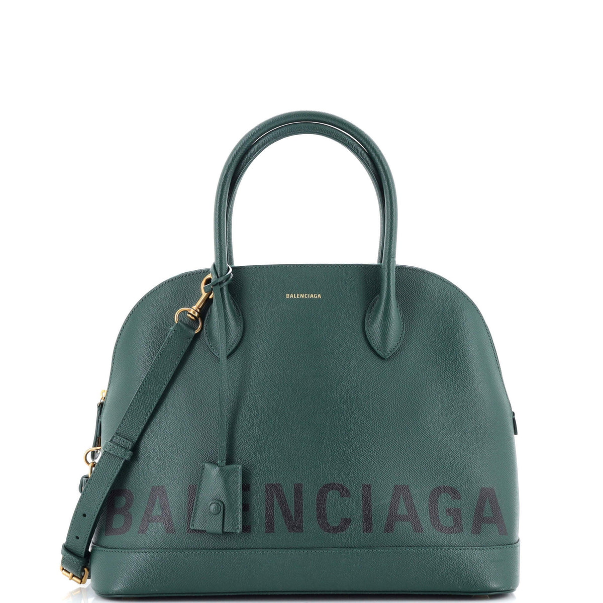 Balenciaga Logo Ville Bag Leather Medium