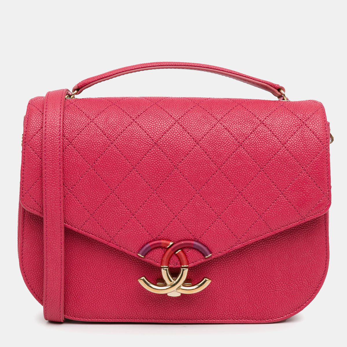 Chanel Medium Caviar Paris Cuba Thread Around Flap